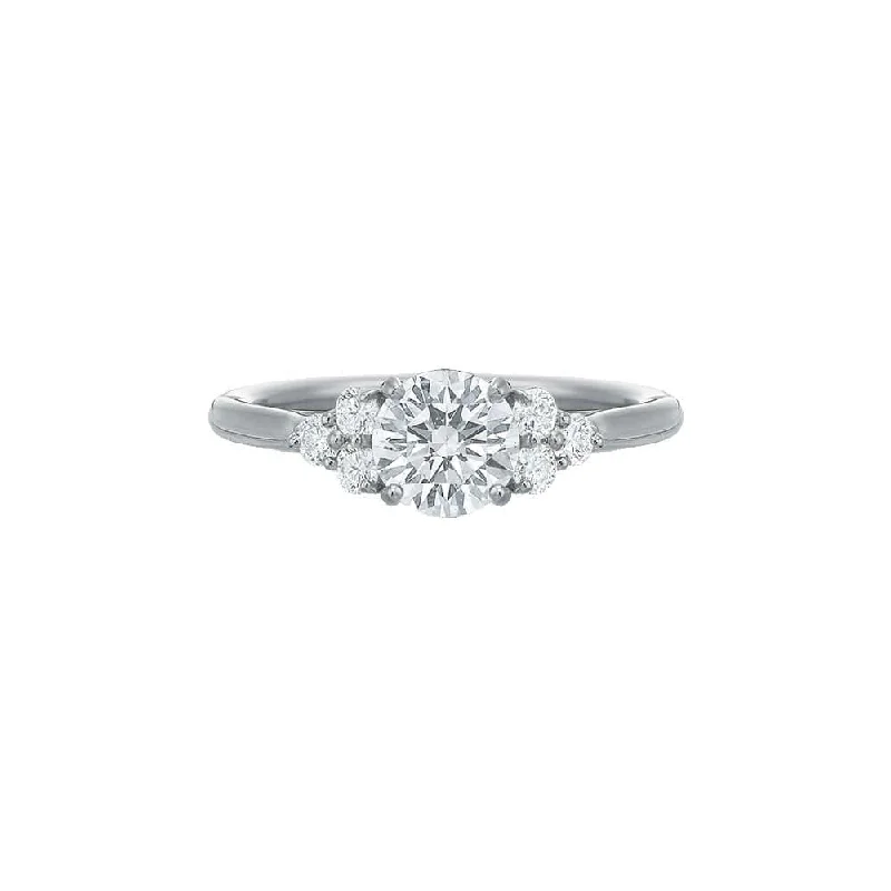 Sparkling silver ring-Diamond Setting