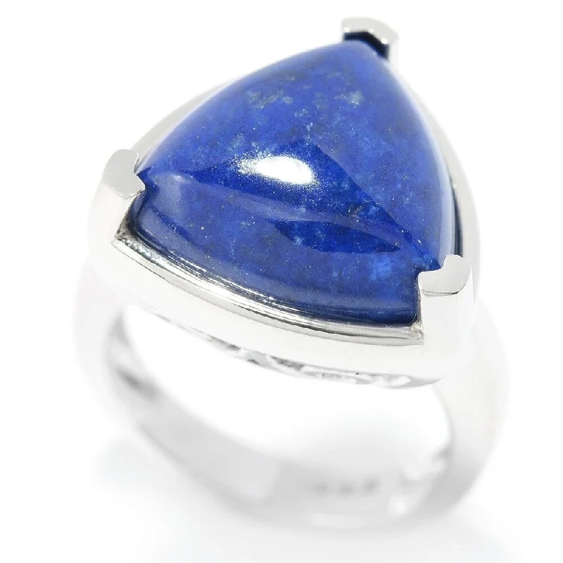 Thick pave ring-925 Sterling Silver Lapis Lazuli Ring