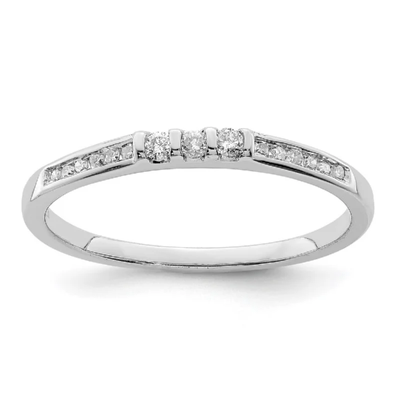 Twisted wire ring-Curata 925 Sterling Silver Polished Closed back Rhodium Plated Diamond Ring