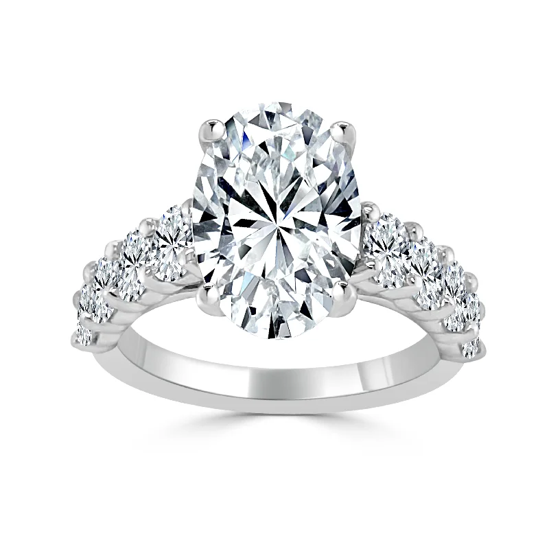 Octagon gem ring-Imagine Bridal Oval Engagement Ring