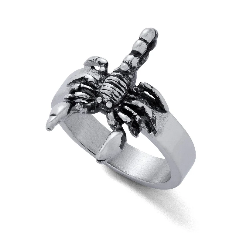 Encased stone ring-Scorpion Ring