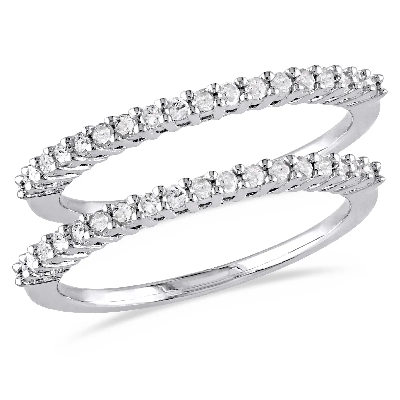 Tide-wave ring-Mimi & Max 1/3ct TDW Diamond 2-Piece Anniversary Ring Set in Sterling Silver