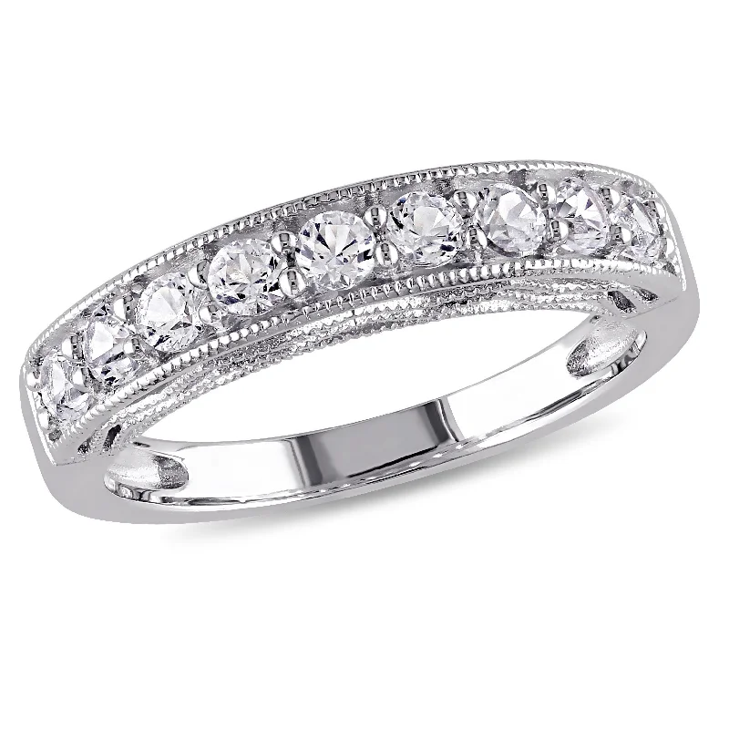 Sprout-bud ring-Mimi & Max 4/5ct TGW Created White Sapphire Anniversary Band in Sterling Silver