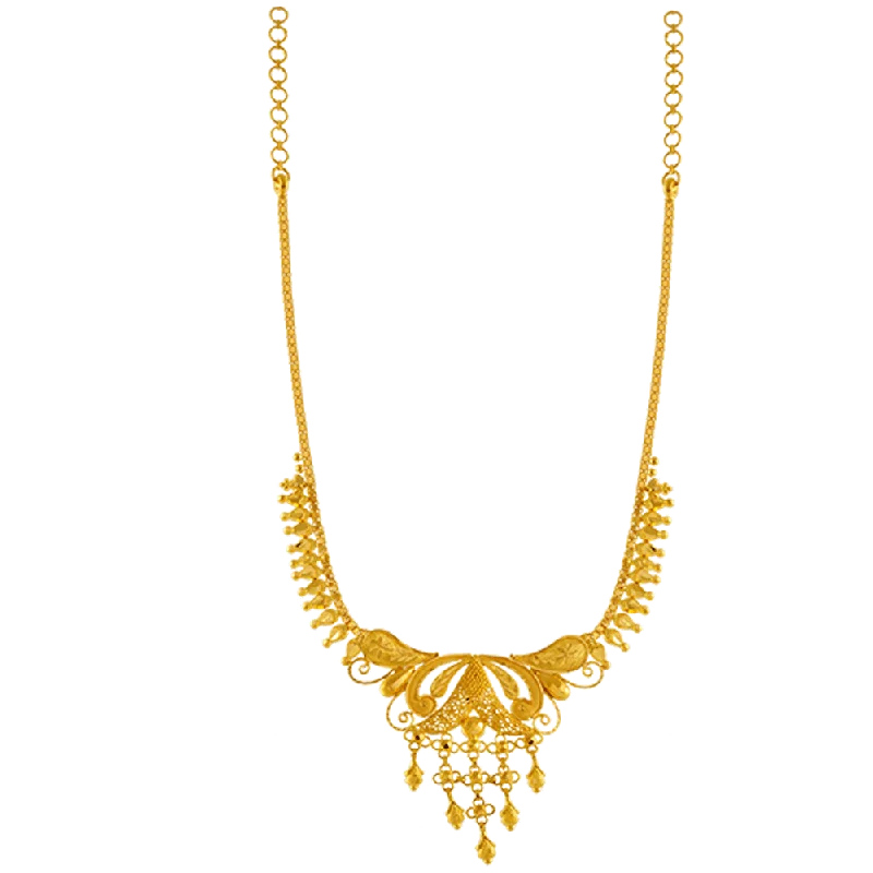 Suspended diamond necklace-P.c. Chandra Jewellers 22k Yellow Gold Neckless