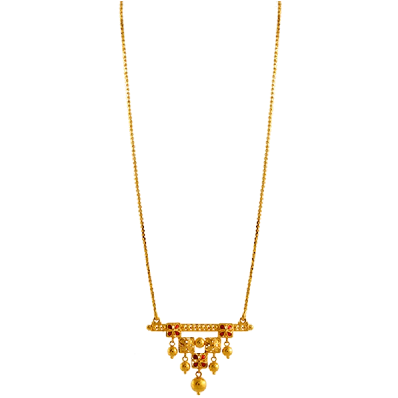 Paneled chain necklace-P.c. Chandra Jewellers 22k Yellow Gold Neckless