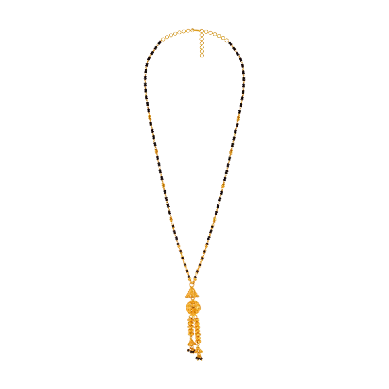 Woven thread necklace-P.c. Chandra Jewellers 22KT Yellow Gold Mangalsutra For Women