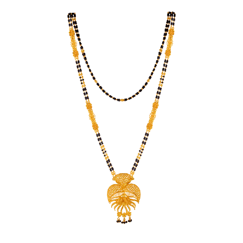 Orbit design necklace-P.c. Chandra Jewellers 22KT Yellow Gold Mangalsutra For Women