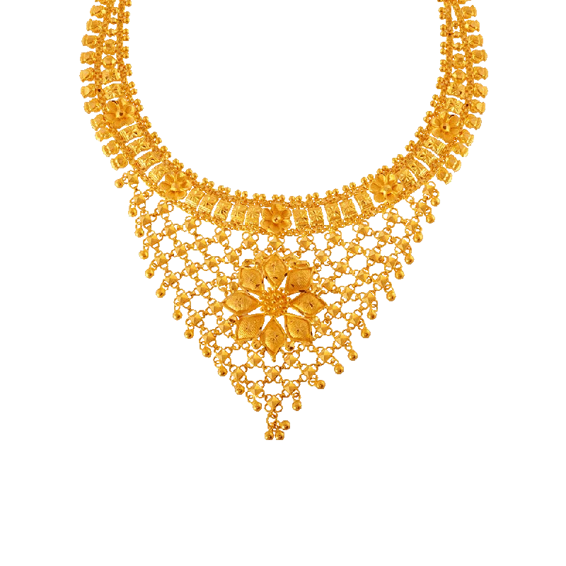 Delicate filigree necklace-P.c. Chandra Jewellers 22KT Yellow Gold Necklace For Women