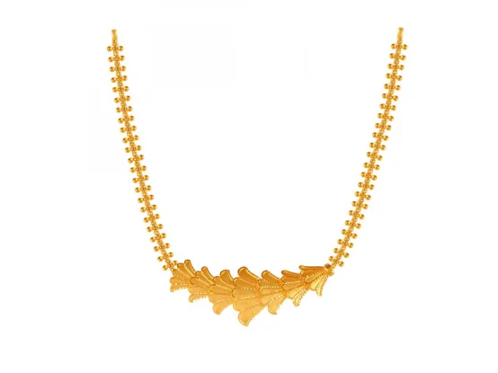 Rich howlite necklace-Statement Floral Gold Neckpiece