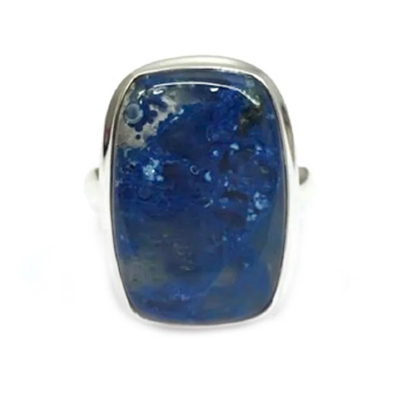 Six-stone ring-Sterling Silver Shattuckite Gemstone Bohemian Rings