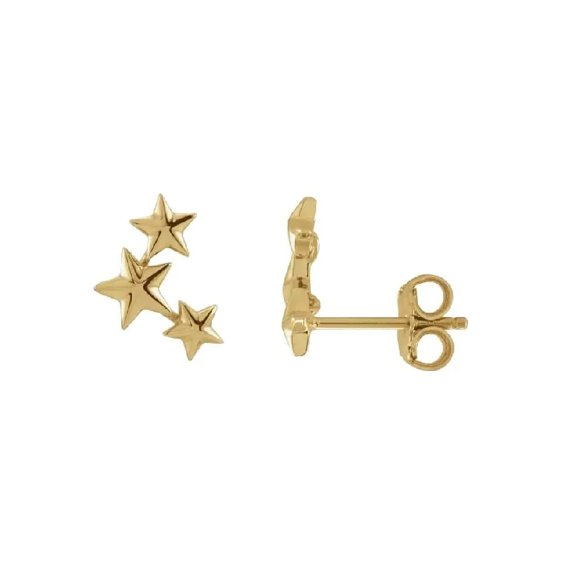 Sleek gem earrings-3-Star Climber Earrings