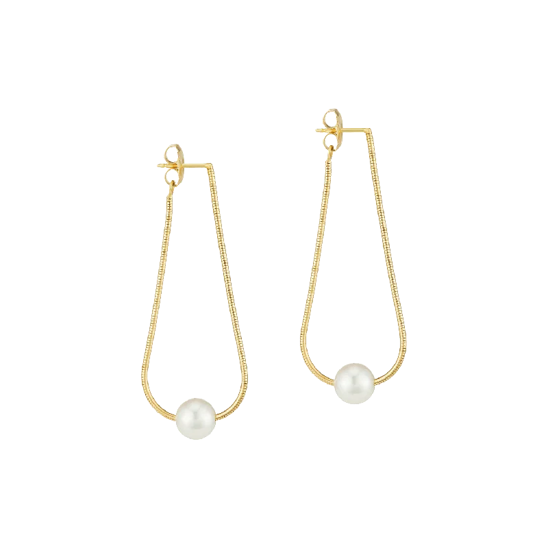 Branch-twist earrings-Akoya Pearl Silk Earrings