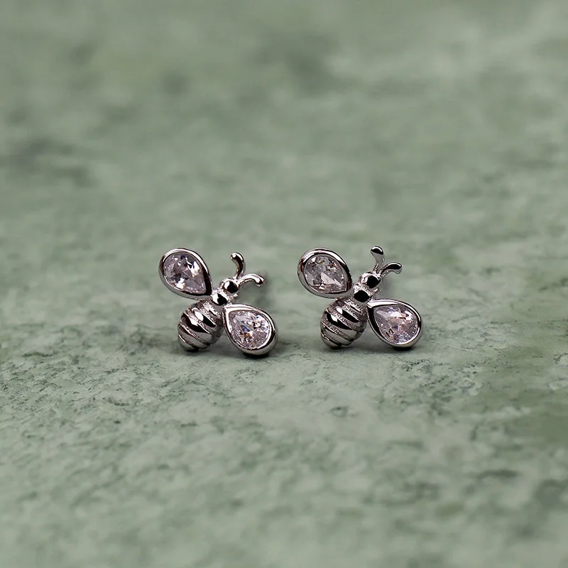 Coiled helix earrings-Bee