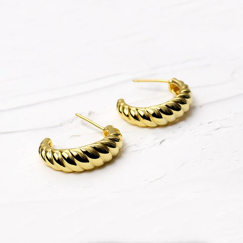 Connected hoop earrings-Loraine