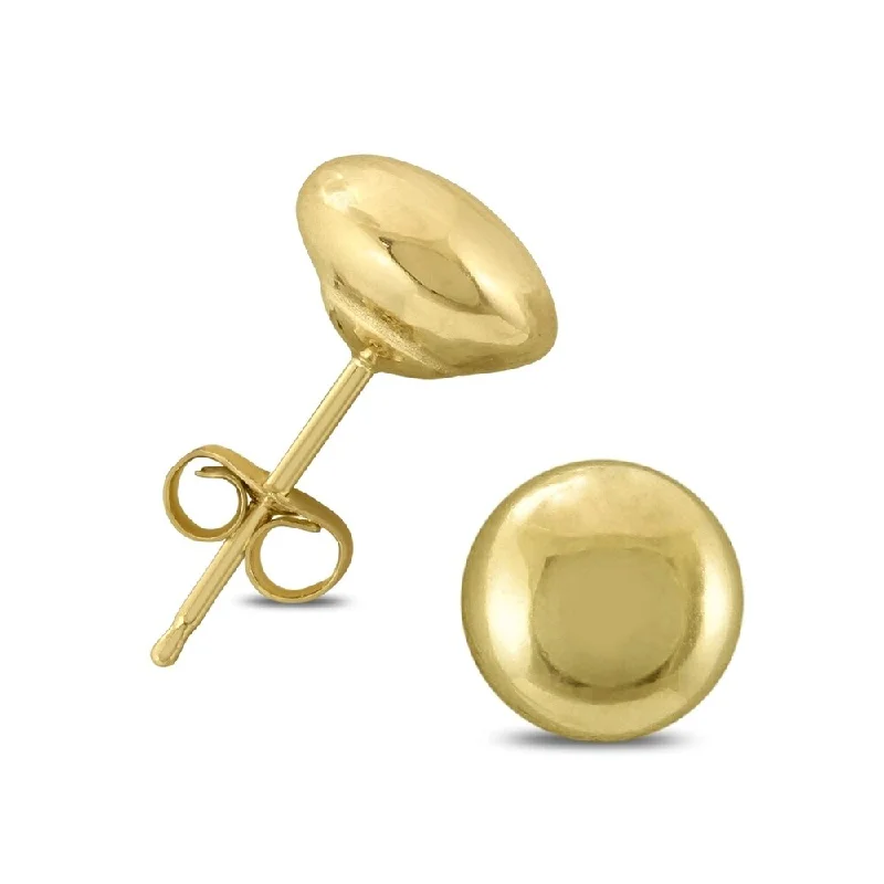 Six-stone earrings-Marquee Jewels 14K Yellow Gold 5mm Button Ball Stud Earrings