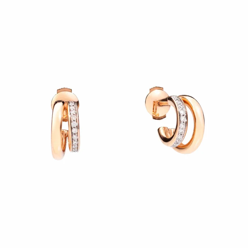 Twelve-gem earrings-Iconica Diamond Double Hoop Earrings