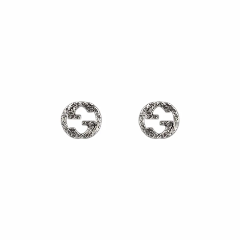 Angled stone earrings-Interlocking G Stud Earrings