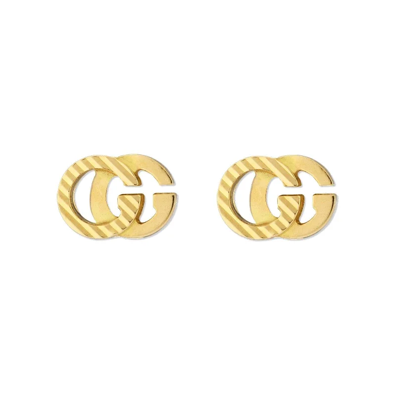 Low-profile cabochon earrings-GG Running Stud Earrings